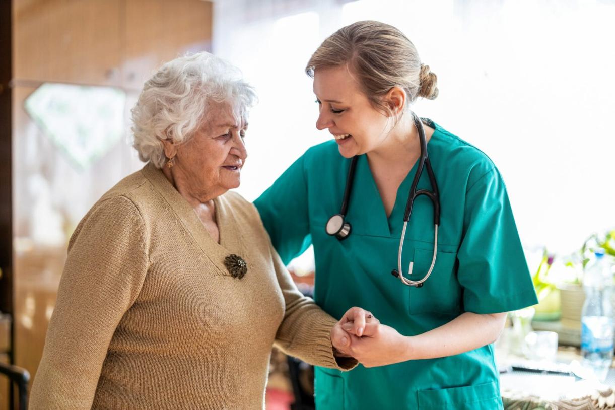 doctor with older woman
