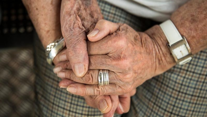 Couple holding hands