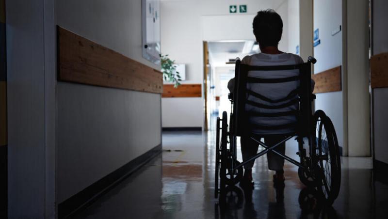 Senior Woman Sitting in Wheelchair